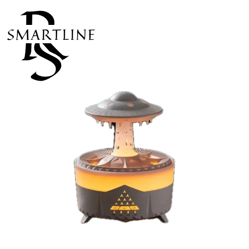 SRline Rain Cloud Humidifier Essential Oil Diffusers Aroma Diffuser Water Flow Speed 7 Color Light  Raindrop Humidifier For Home